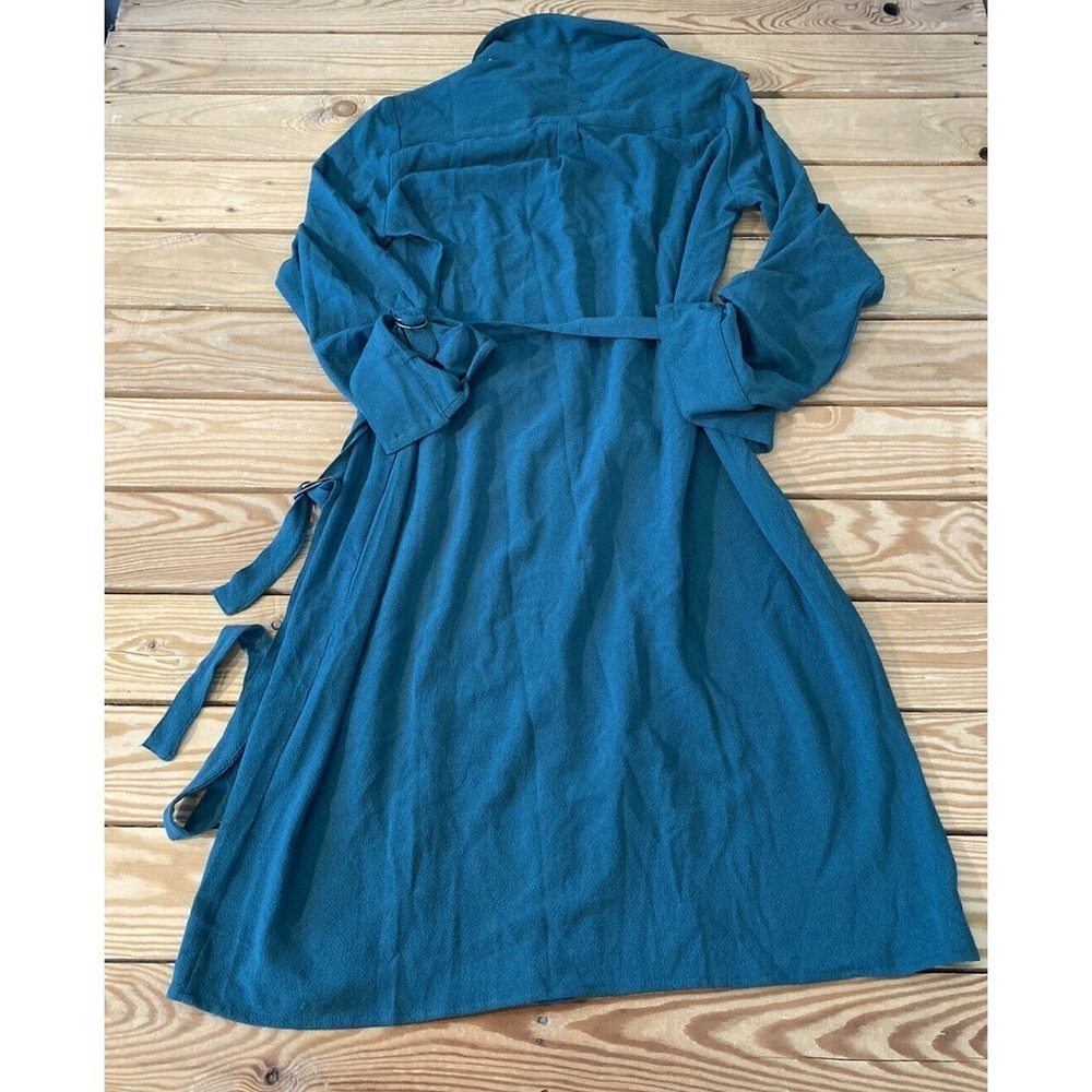NWT DownEeast D-Ring Shirt Dress Size Small Green Rolltab Sleeve MSRP $46.99 - Picture 2 of 8